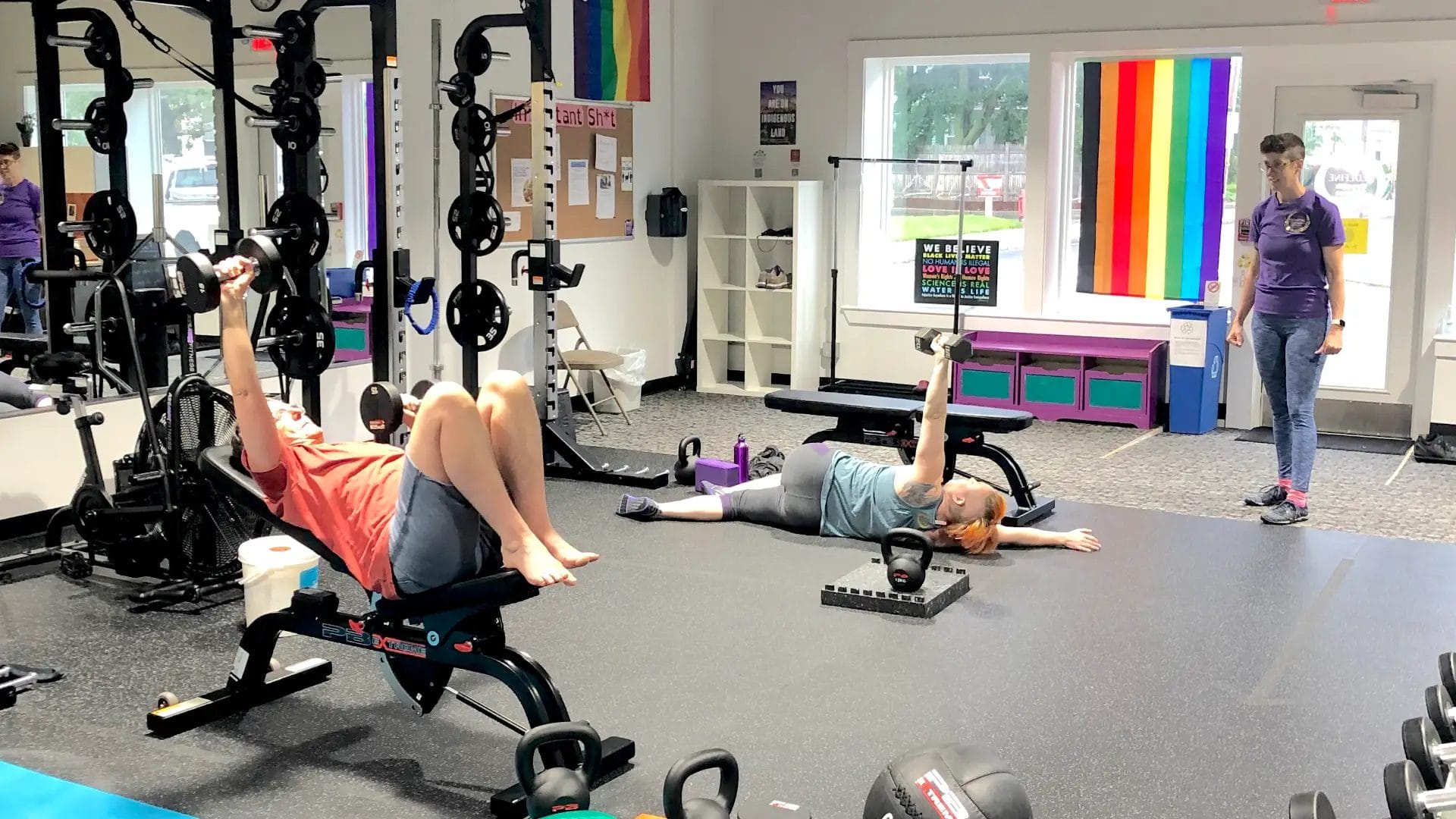 Reimagym small group fitness class in action